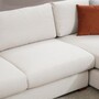 Sofa Récamiere Rechts Polyester Holz Weiß 3