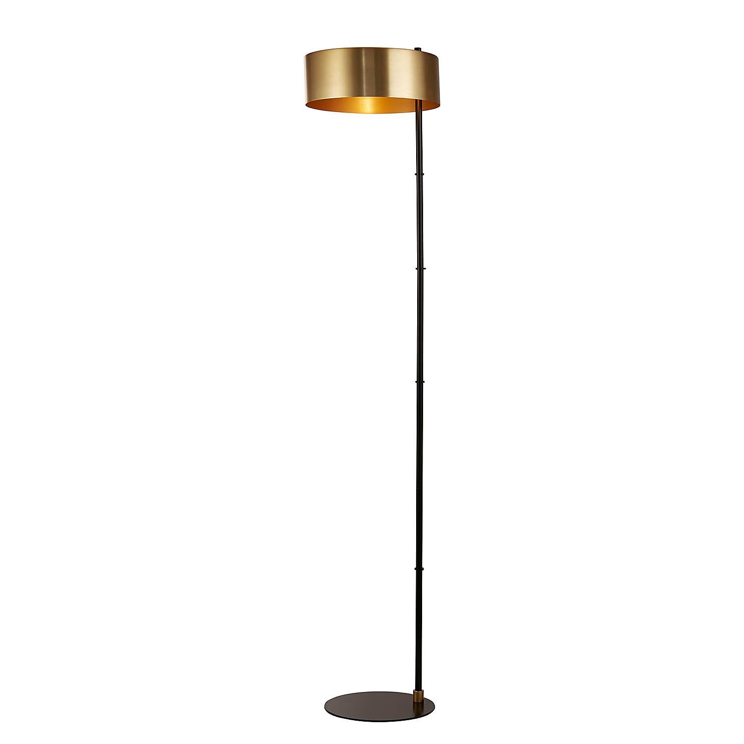 1-Flammig Stehleuchte Knox Stahl Gold 0