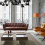 Couchtisch Walnussholz Metall Braun 3