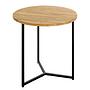 Northfield Round Side Table Oak Steel 0