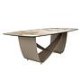 Ovaler Couchtisch Marmor Stahl 7