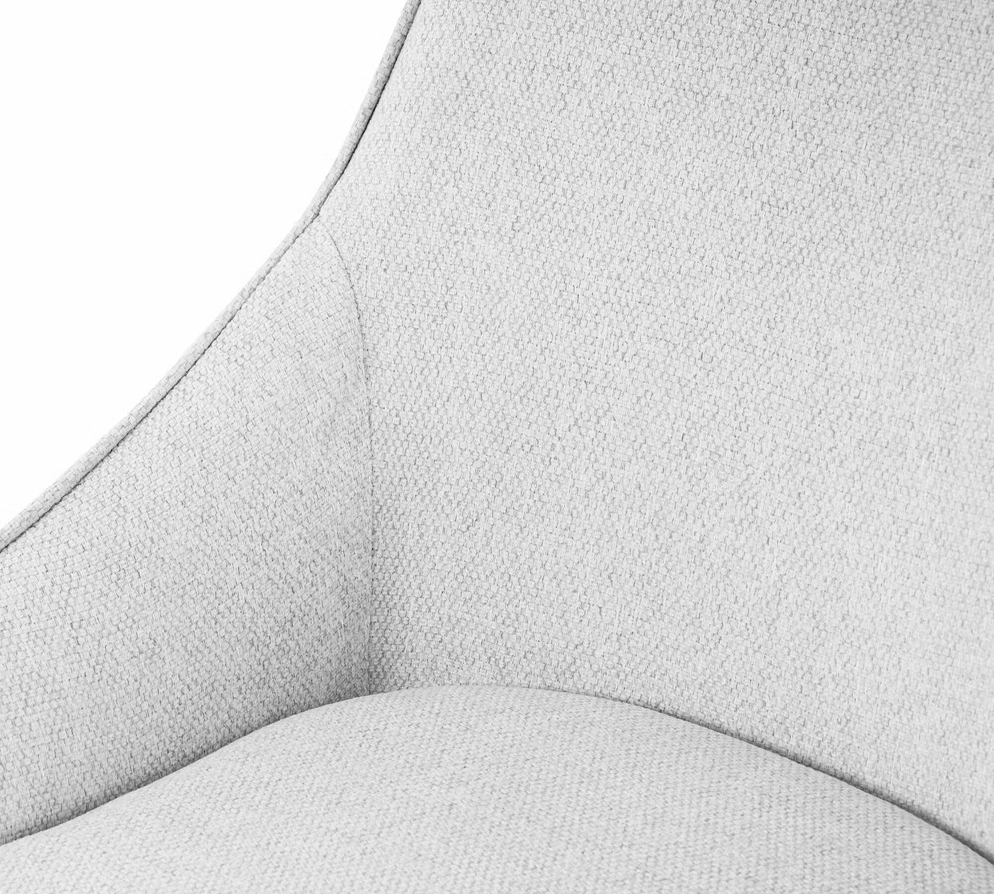 2x Metline Polsterstuhl Webstoff Hellgrau 5