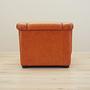 Sessel Leder Orange 1970er Jahre 5