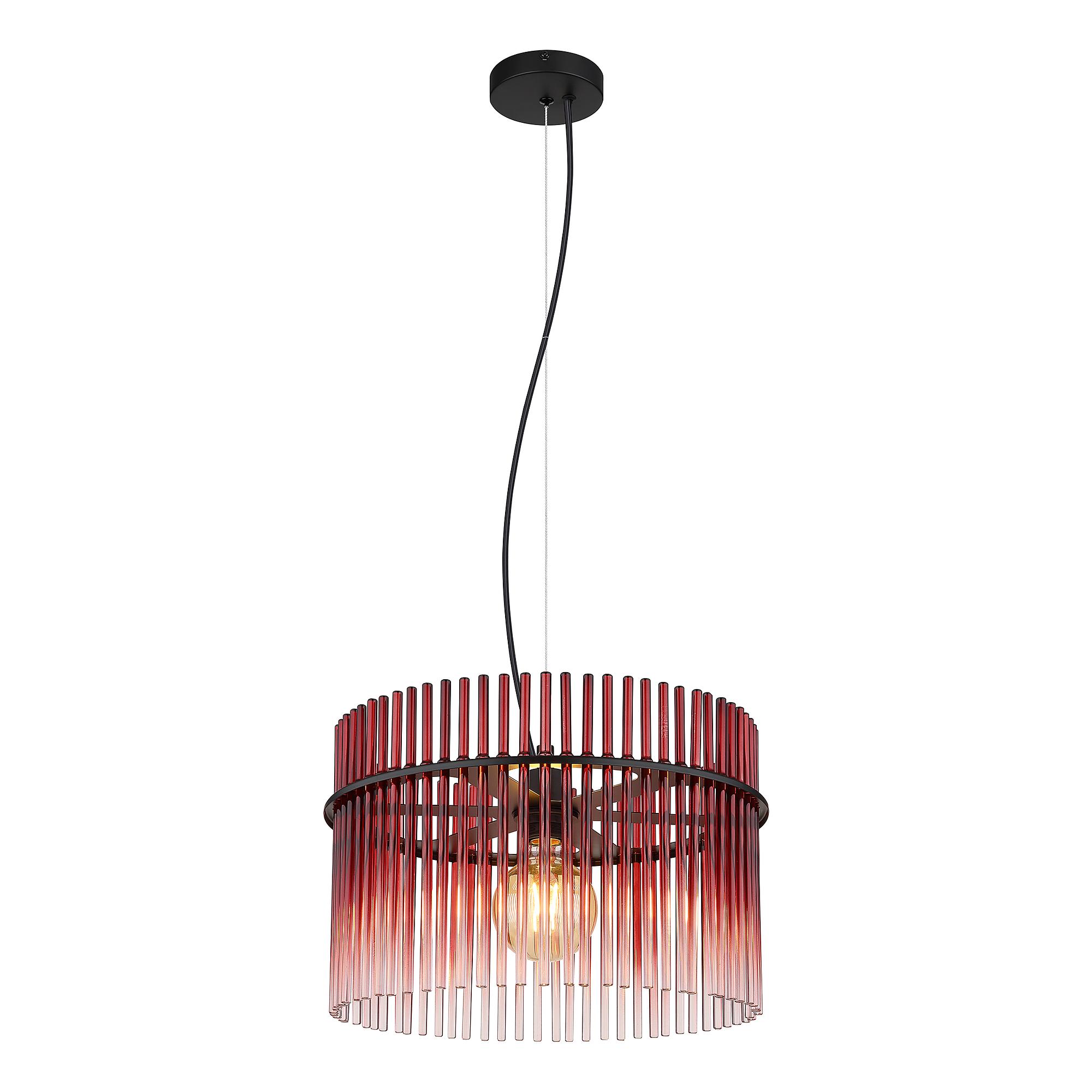 Pendelleuchte Gorley Typ I Farbglas Rot 3