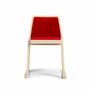 2x Roxanne Chair Wood Textile Red 0