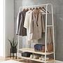 Coat rack Websterville metal oak decor white 3