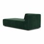 Dane 1-Seater Chaise Longue Left Velour Lux Dark Green 3