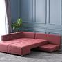 Manama Corner Sofa Bed Left - Claret Red 2