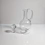 Vintage Wasserkrug Glas Transparent 1950er Jahre 9