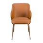 Armchair Faux Leather Brown 1