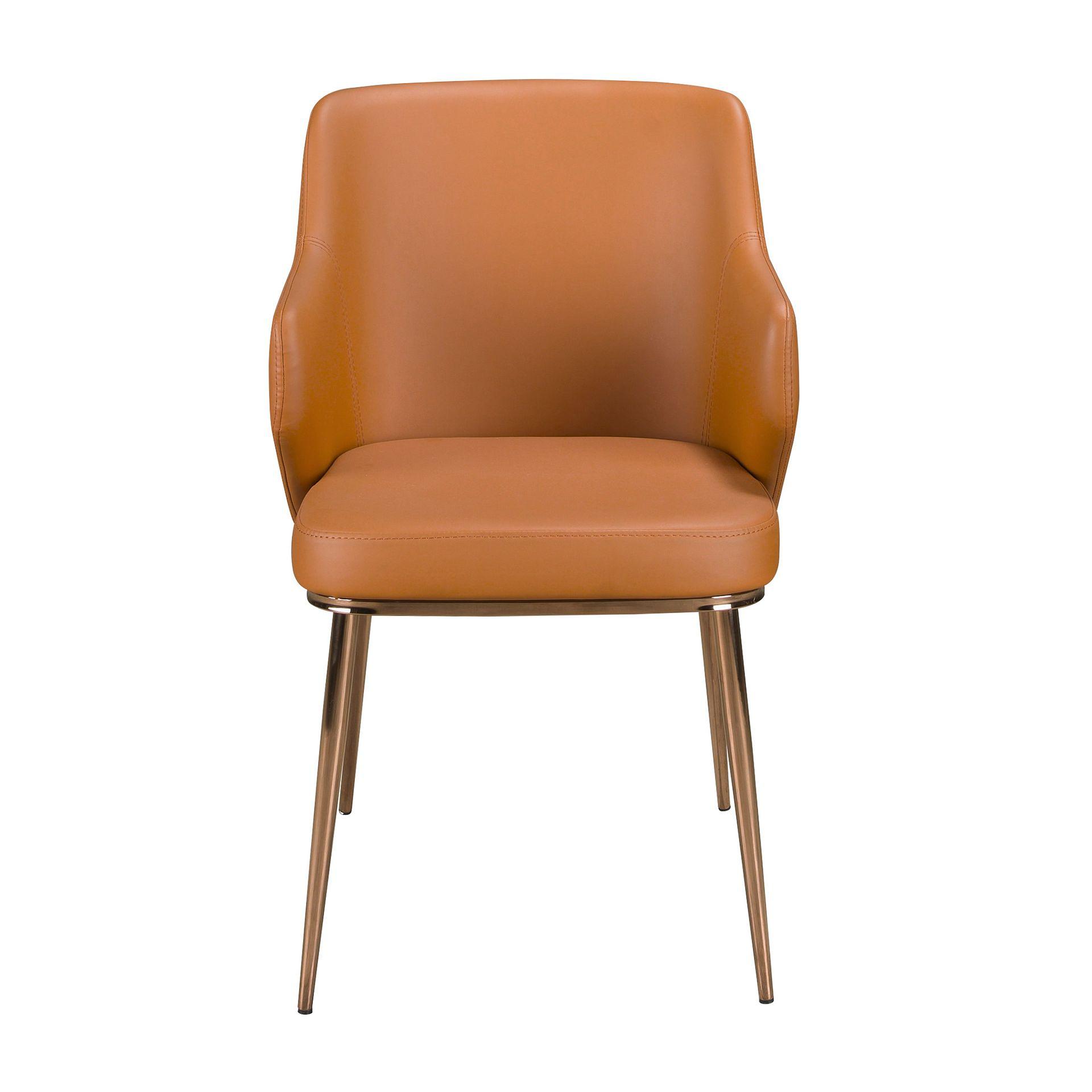 Armchair Faux Leather Brown 1