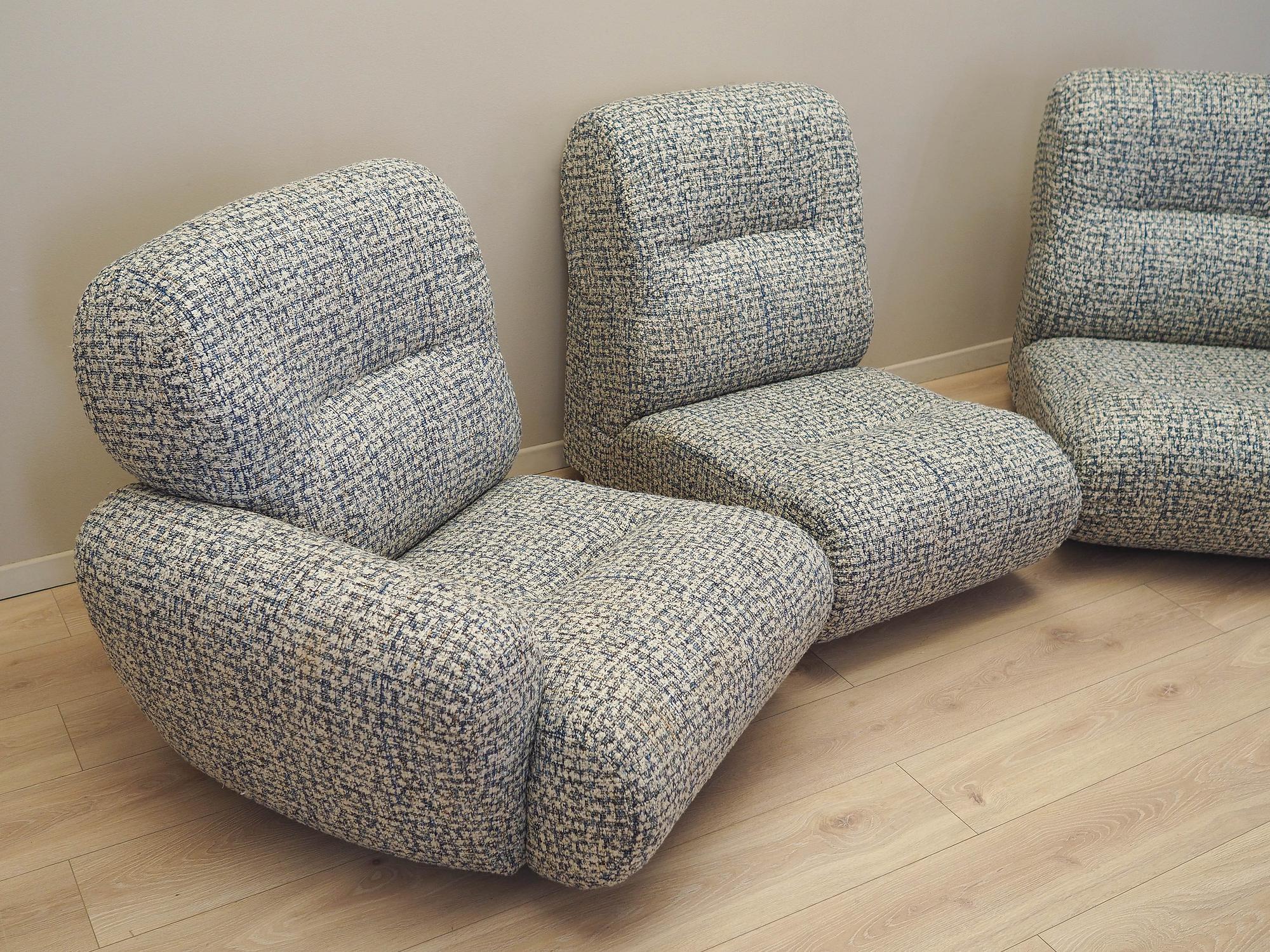 Modular sofa 3-piece 1960s 2