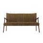 Vintage Sofa Teak wood Textile Green 1960s 0