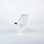 Knoll Saarinen Tulip Chair Weiß mit schwarzem Sitzpolster 2
