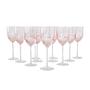 Wine glass set pink 1970s 0