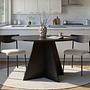 Virella Dining table wood black Ø120 cm 1