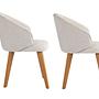 2x Bentley Dining Chair Wood Veneer White 2