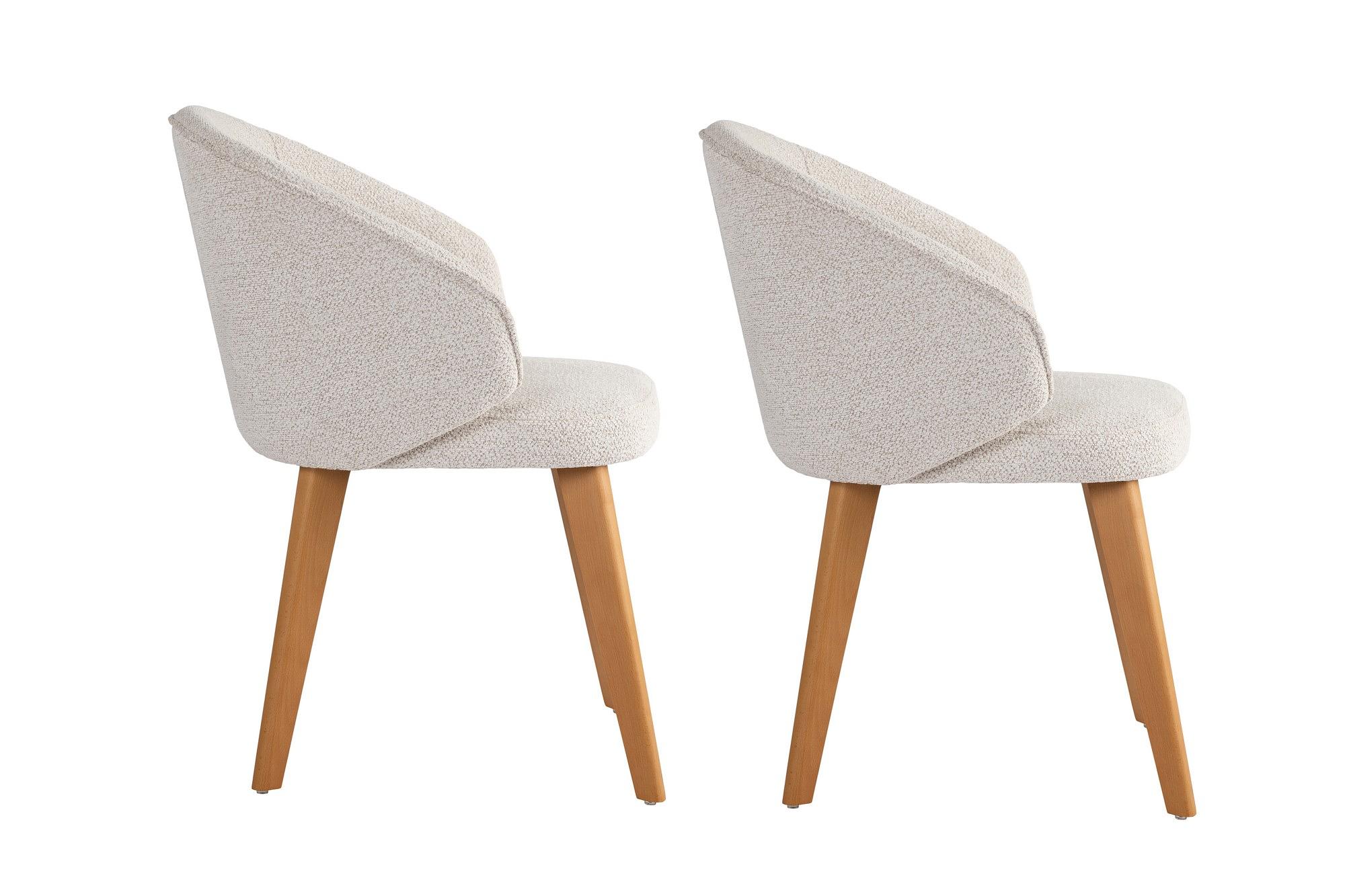 2x Bentley Dining Chair Wood Veneer White 2