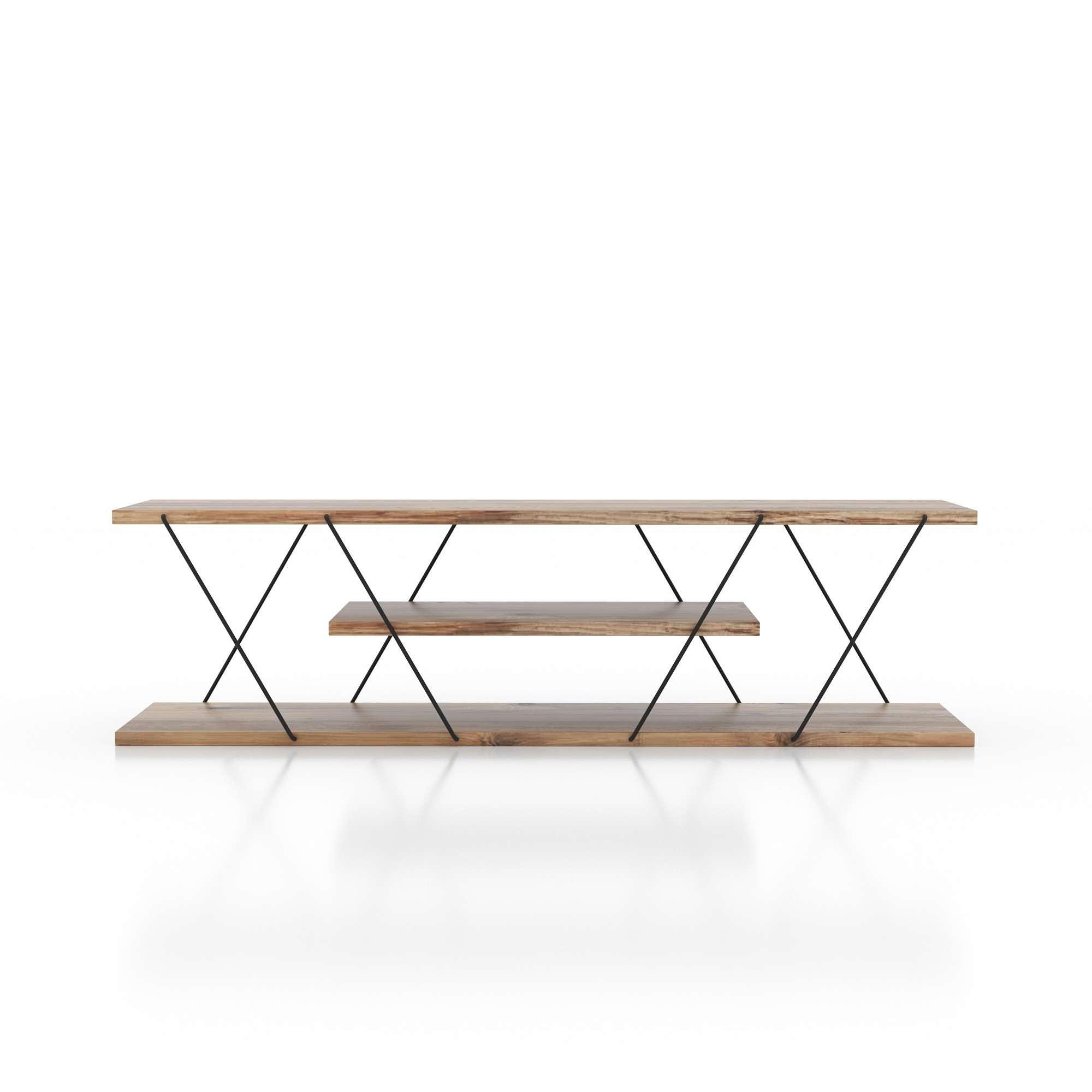 Canaz TV Stand Black Walnut Brown 3