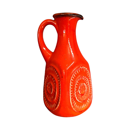 Vintage Bay Vase Keramik Orange 0