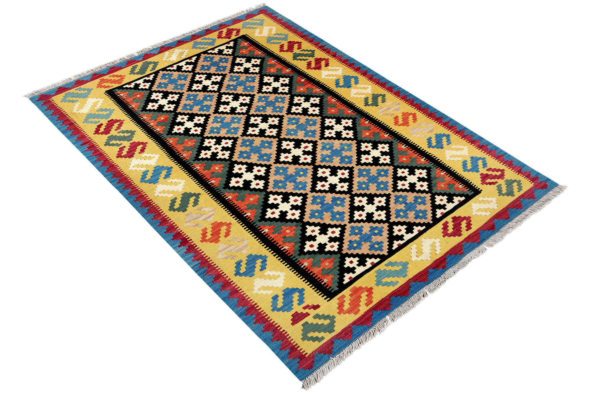 Kilim Gashgai Teppich Wolle Mehrfarbig 2