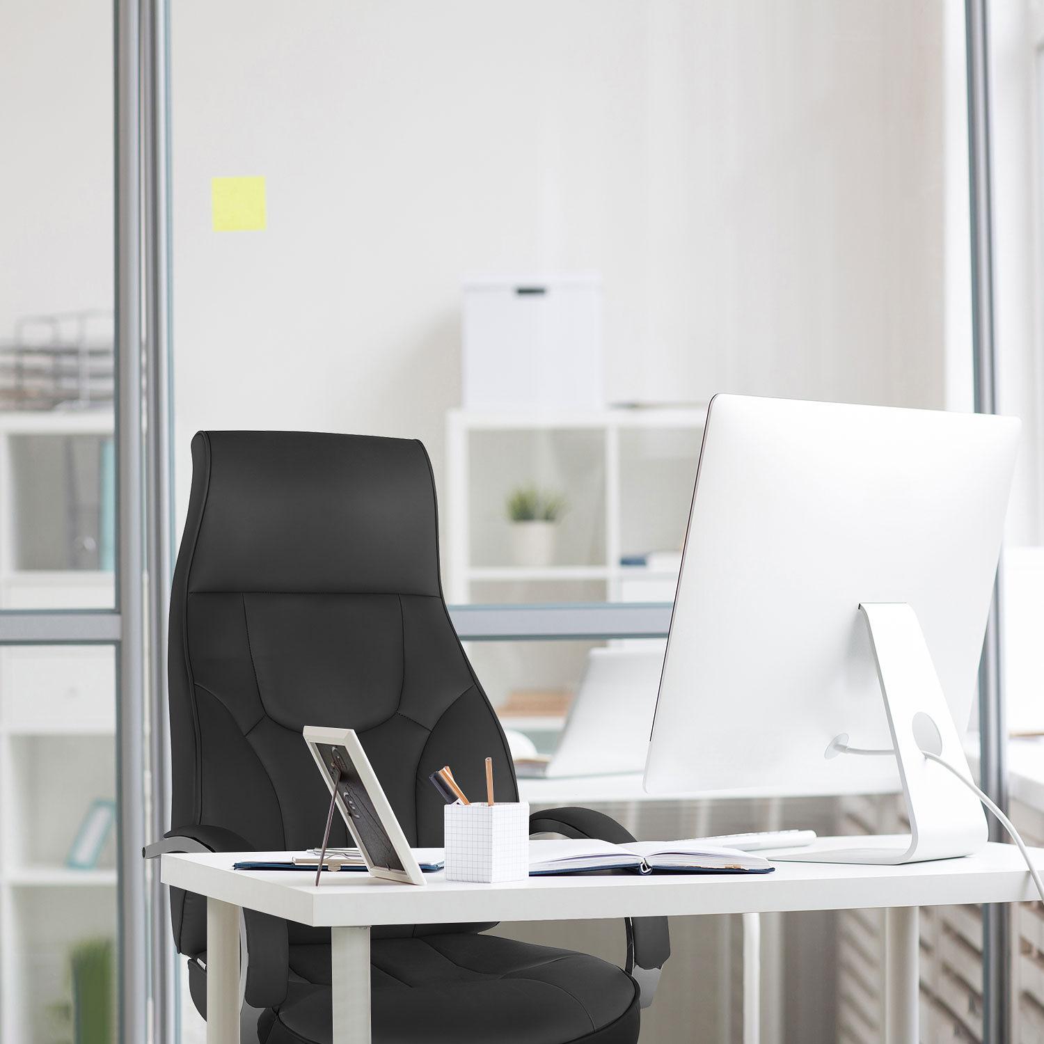 ELEGANCE I Bürostuhl Kunstleder Grau 4