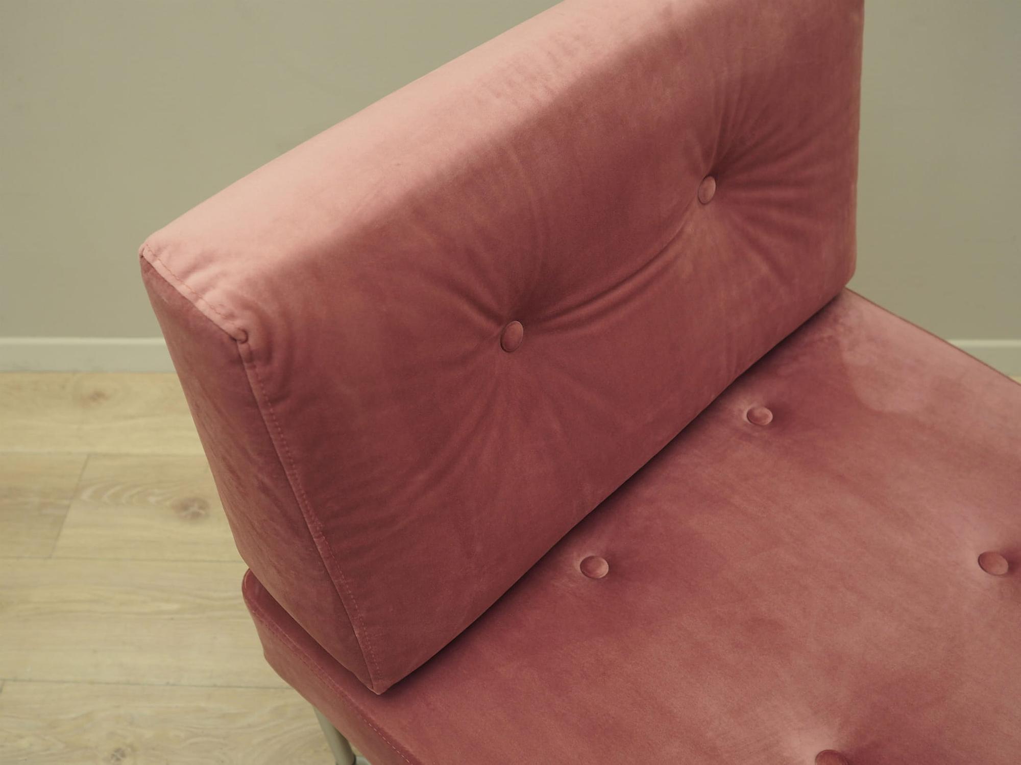 Vintage Sessel Samt Metall Rosa 1960er Jahre 10