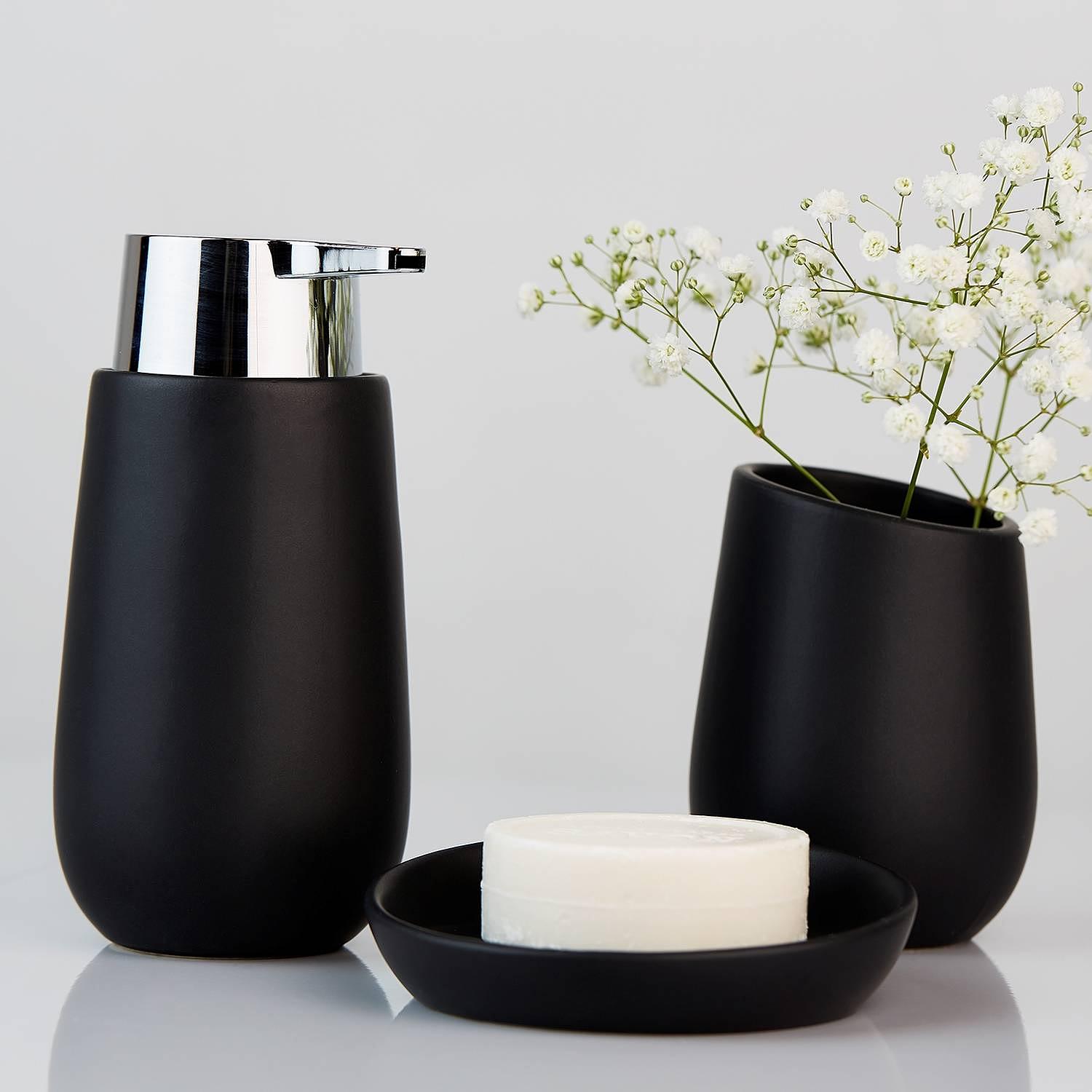 Seifenspender Badi Keramik Schwarz 2