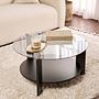 Clara Coffee table Woodblack Smoke Ø75cm 1
