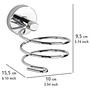 Vacuum-Loc Haartrocknerhalter Capri Zinkdruckguss Chrom 4