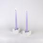 2x Vintage candle holders porcelain white 1970s 2