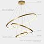 Ring-shaped LED pendant light OUREA Gold 7