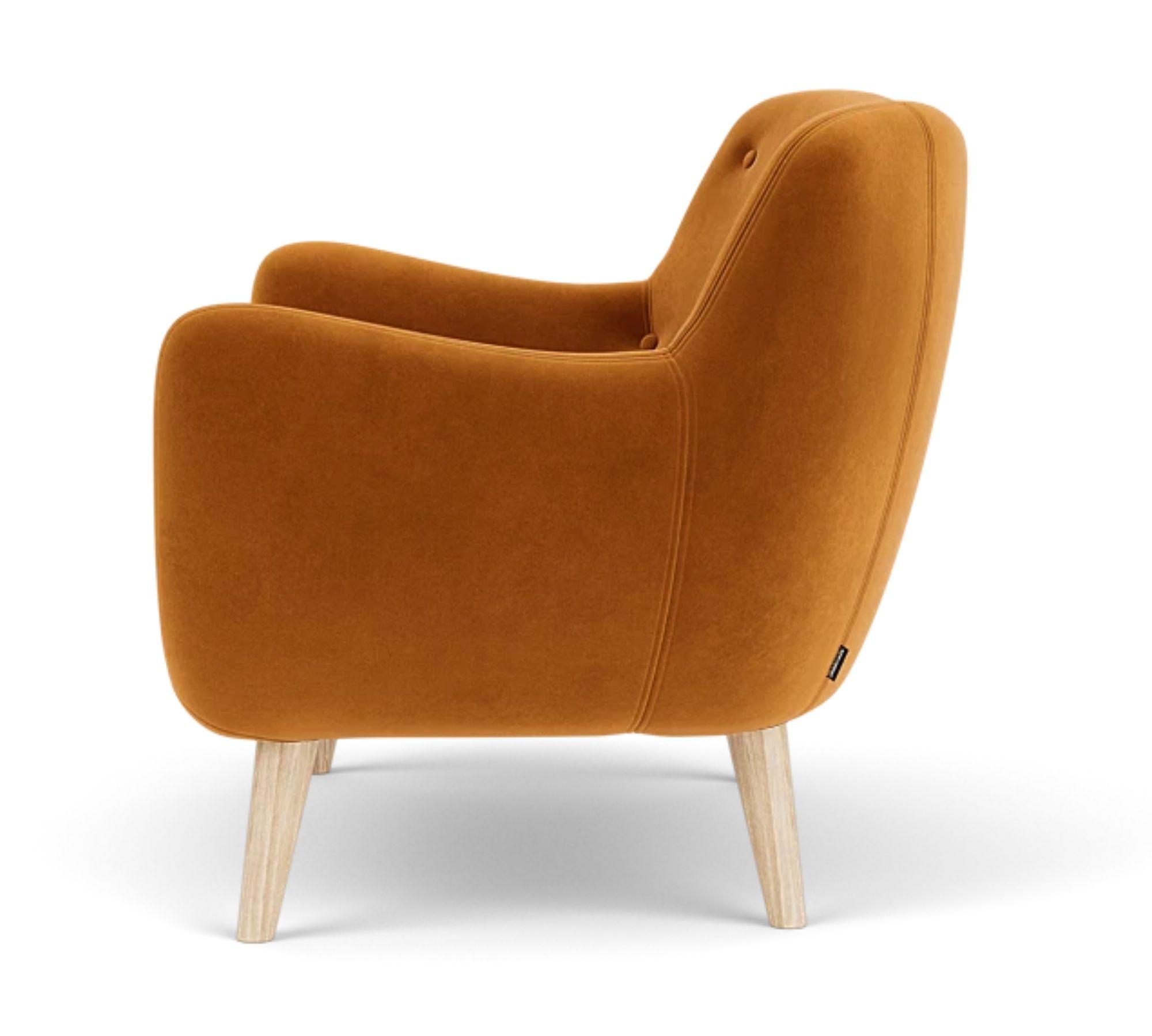 Herman Sofa 2-Sitzer Velour Matt Amber 1
