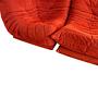 Togo Sofa 4-Teilig Stoffbezug Vollschaum Orange 5
