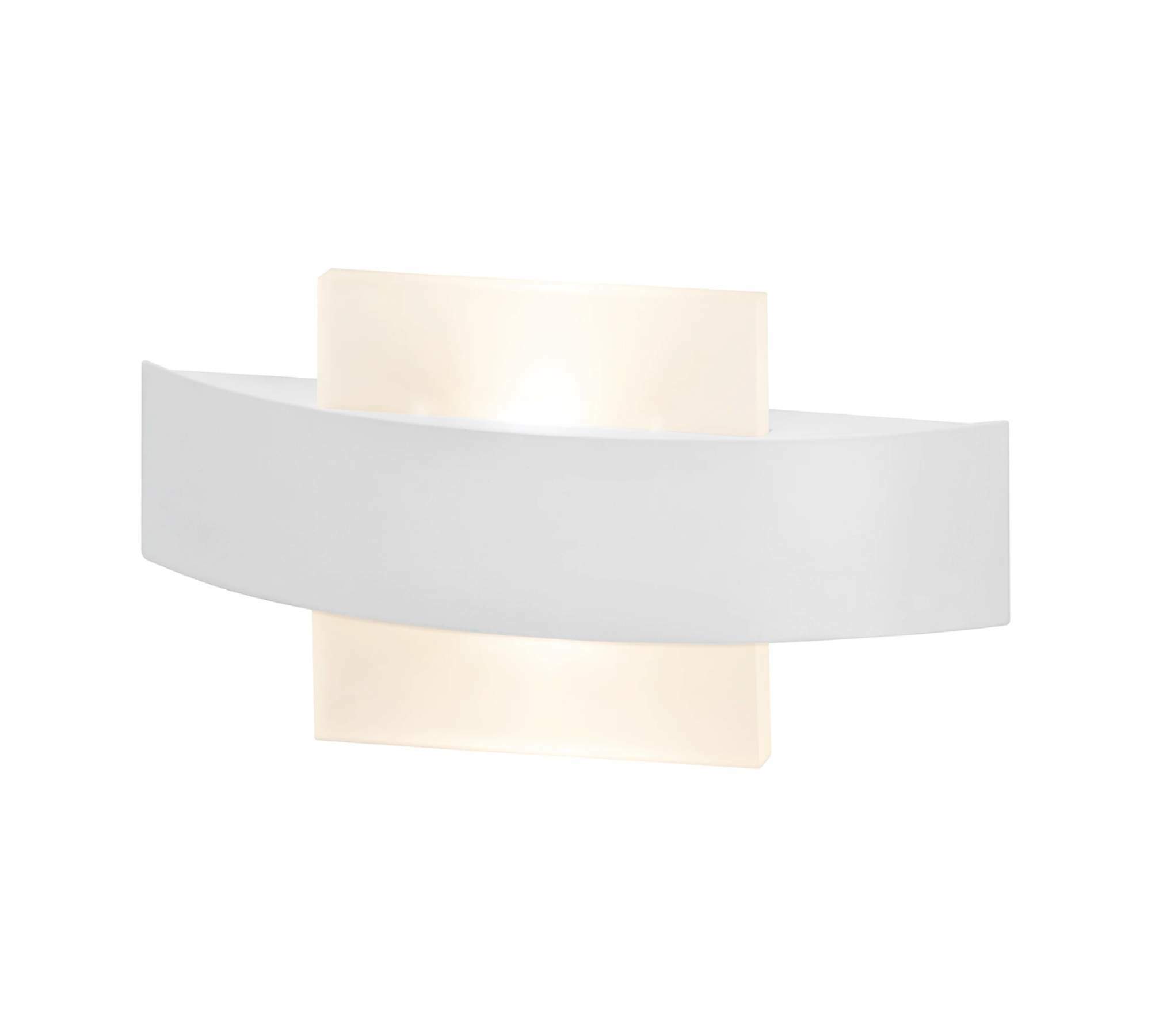 LED Wandleuchte 2-flammig Kunststoff Metall Weiß 0