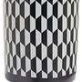 Marlo Grande Barattolo in Ceramica con Motivo Geometrico Bianco e Nero 5