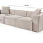 Sofa 3-Sitzer Leinen Mokka 9