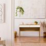 BERGA Desk with 2 drawers Oak White 5