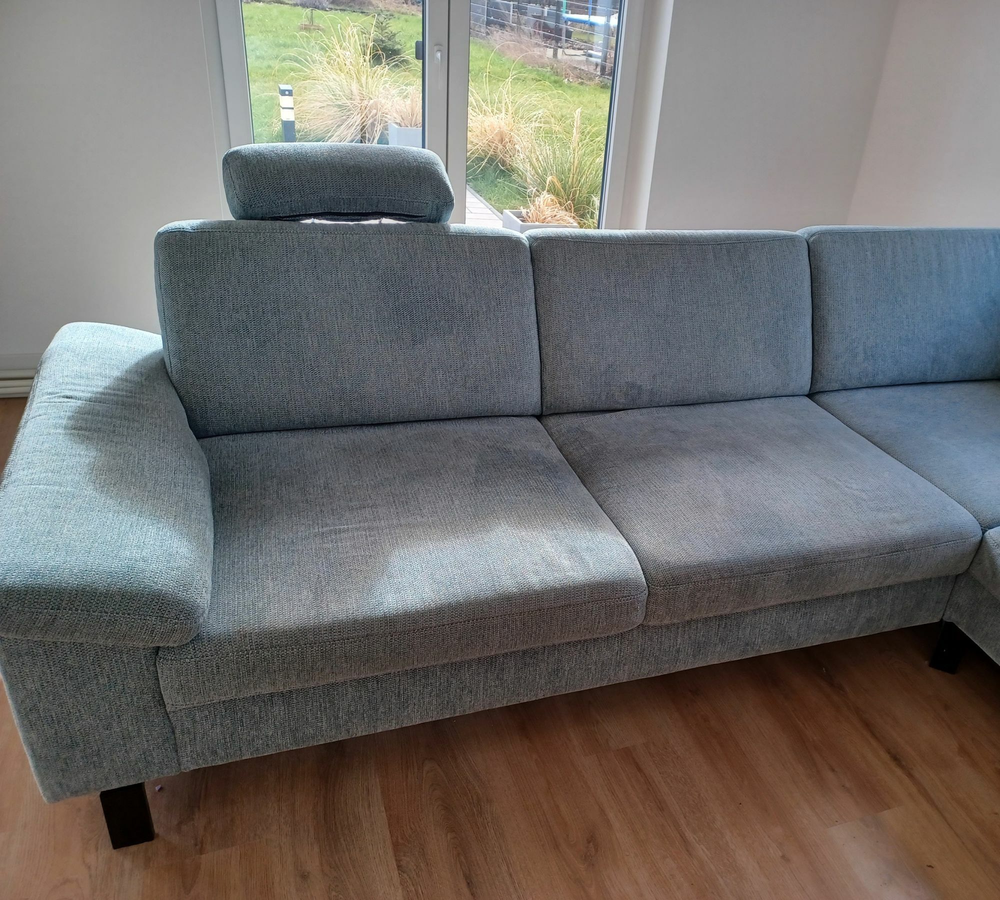 Sofa Récamiere Rechts Textil Metall Blau 4