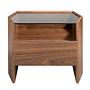 Nightstand walnut with glass top 1