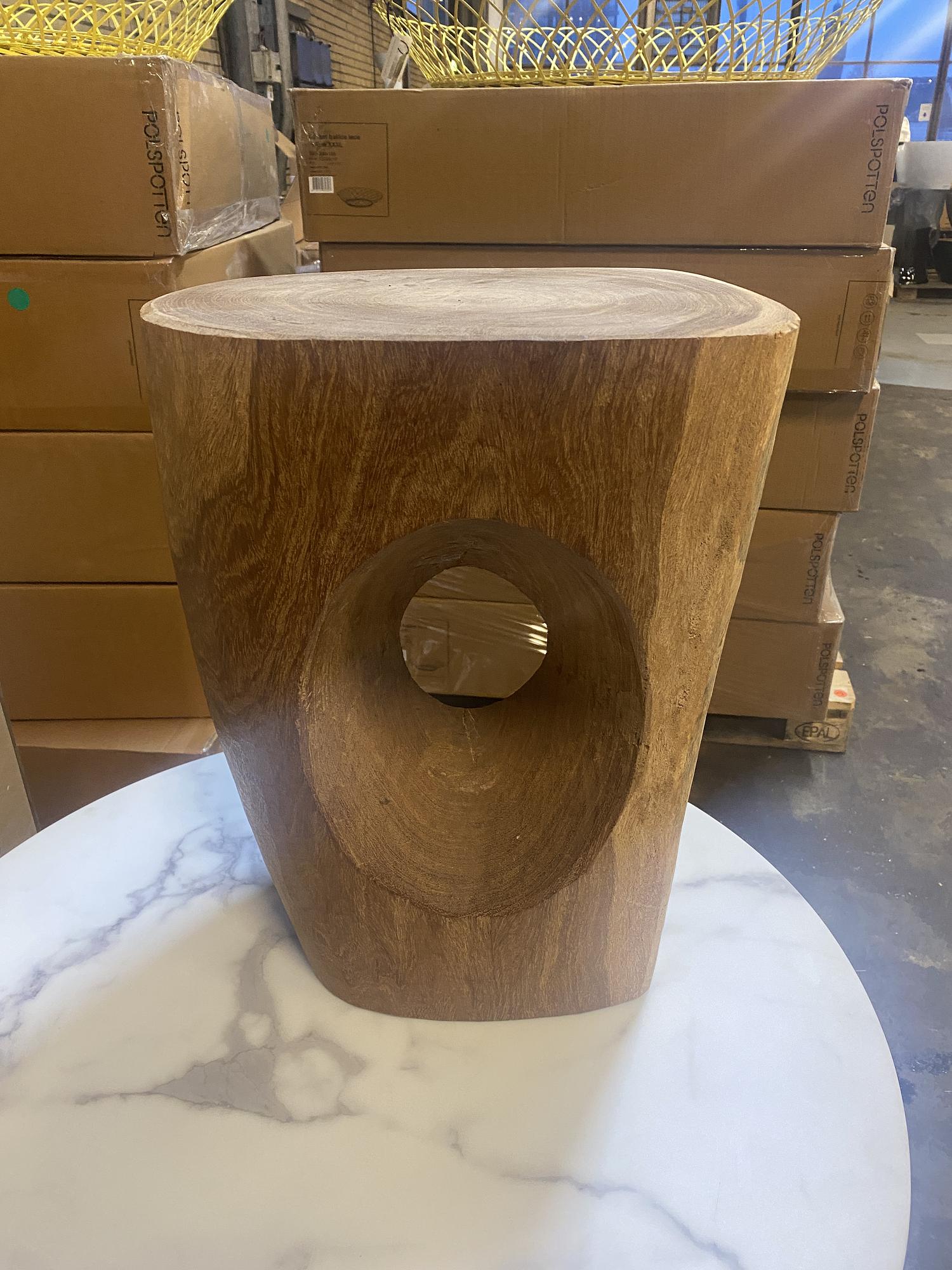 Devils Eye Hocker Holz Braun 1