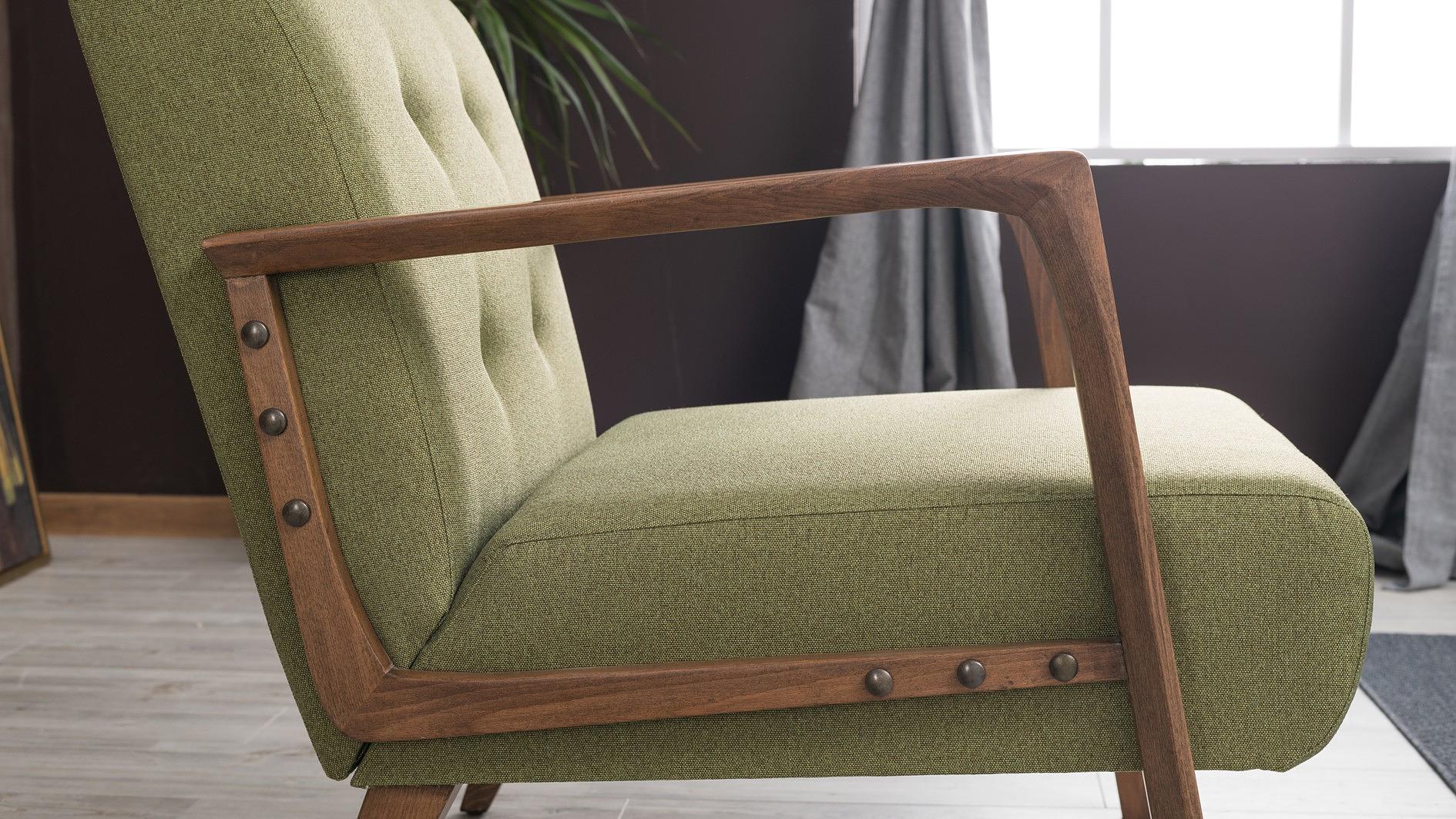 Kemer Armchair Wood veneer Green 2