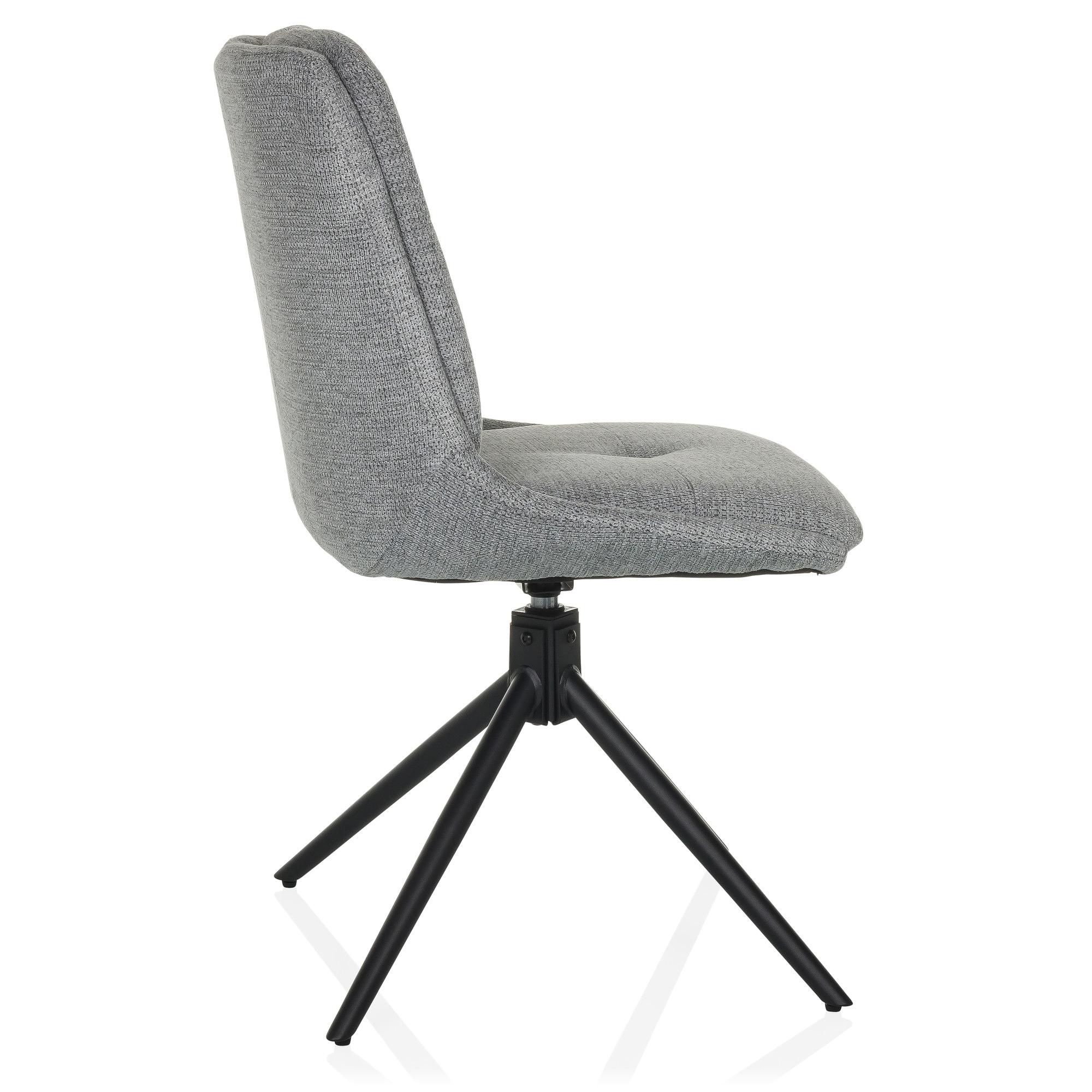 TARVISO I Dining chair Swivel Fabric Grey 7