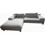 Sofa Chaise Longue Left Textile Steel Grey 0