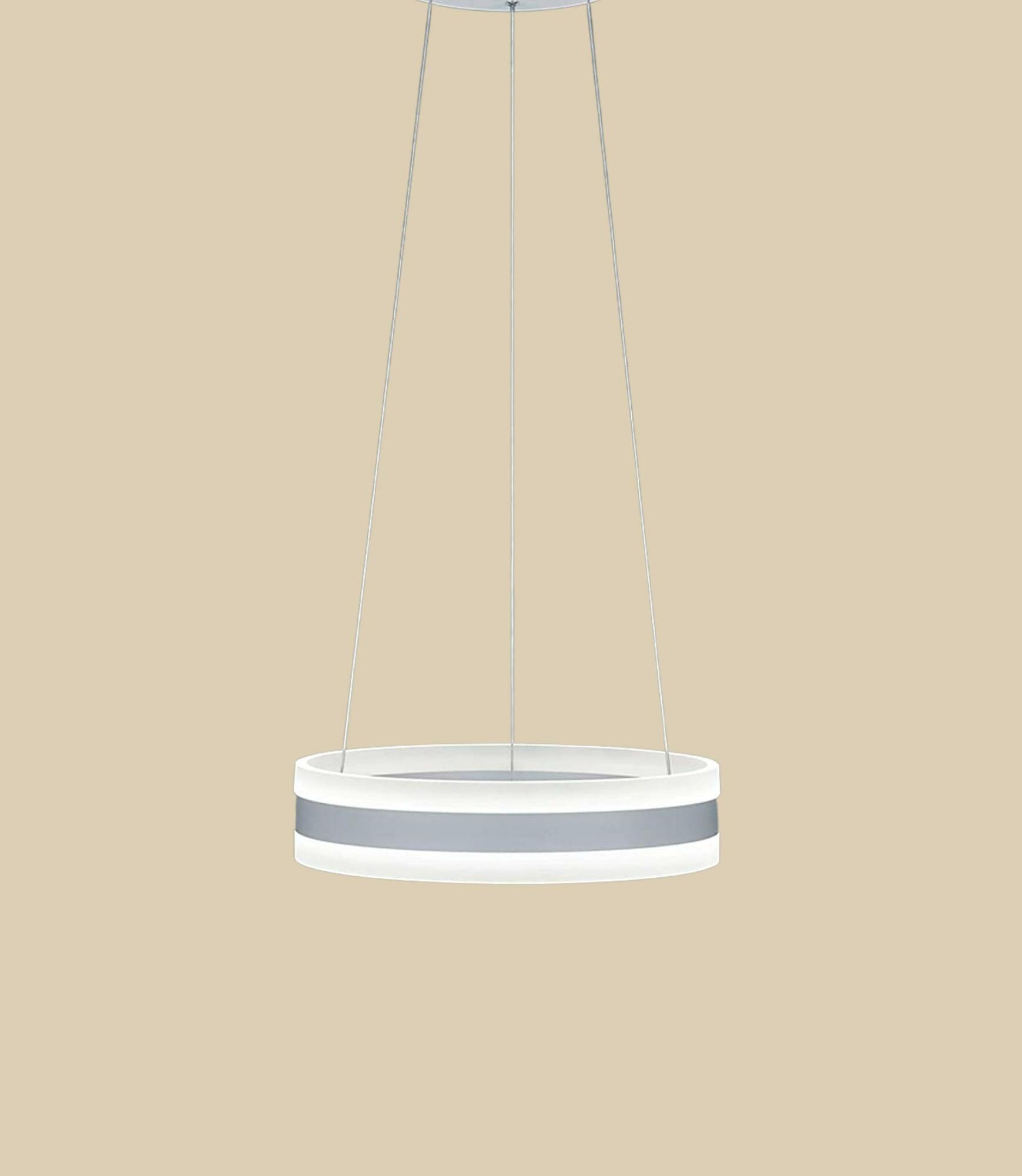 Minimalistische LED-Pendelleuchte Glas Weiß  1