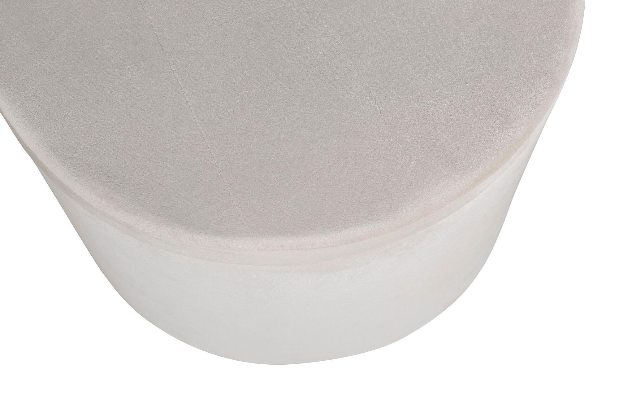 Dunken Pouf Samt Beige  3