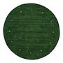 Wollteppich Gabbeh Uni Rund Wolle Grün 150 x 150 cm 0