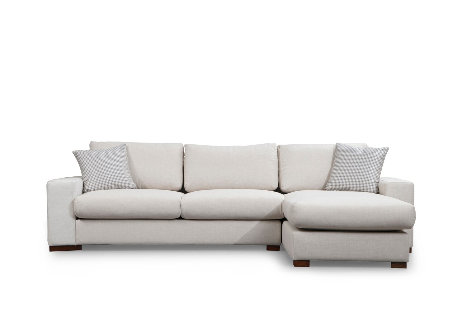 Modern sofa chaise longue right white 4