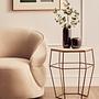Shalimar Achteckiger Marmor und Gold Beistelltisch
 3