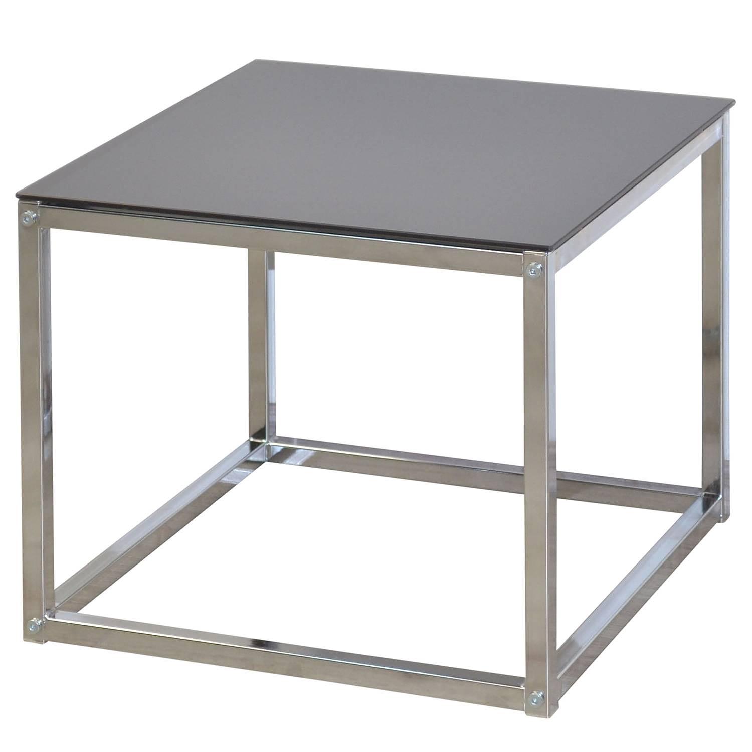 Beistelltisch Dorfen Glas Silber 0
